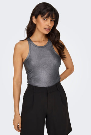 ONLY LINDSAY VIOL METAL RIB TANKTOP