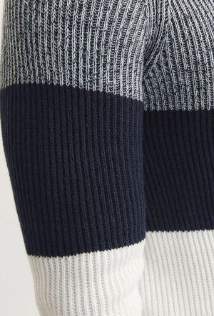 JACK AND JONES PANNEL CREW KNIT