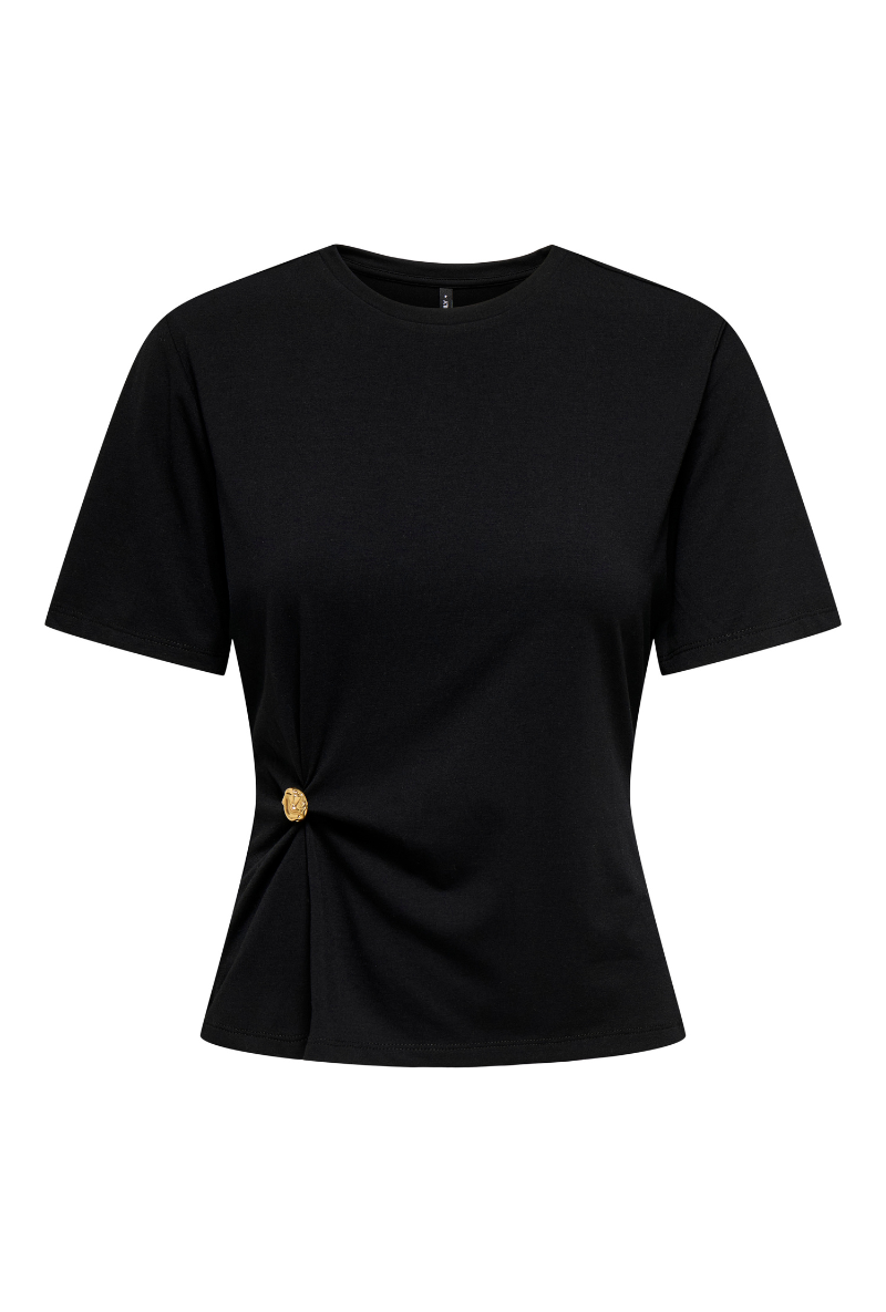 Product image of Only elena s/s detail top in black, by brand Only