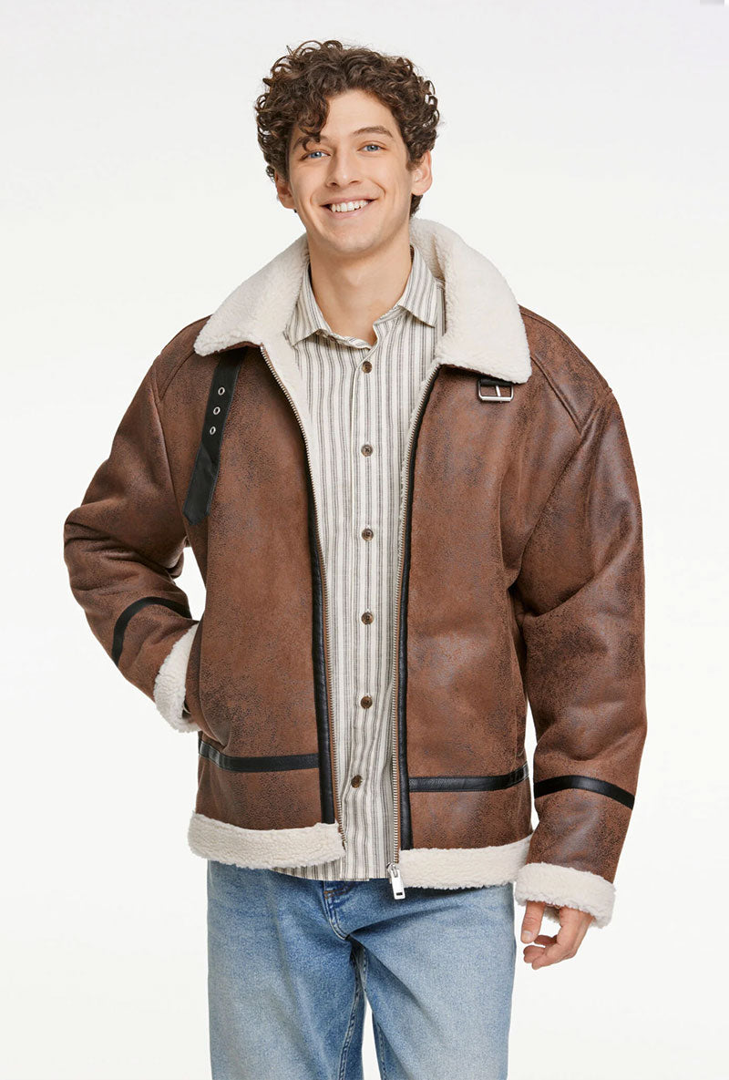 LINDBERGH FAUX SHEARLING JACKET