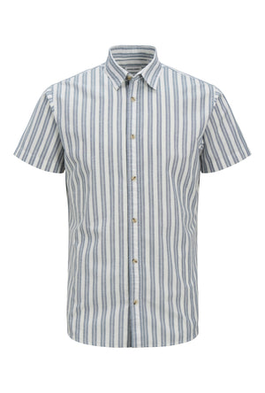 JACK AND JONES JOSHUA OXFORD STRIPE SS SHIRT