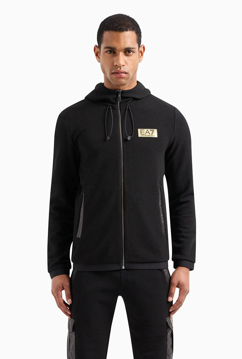 EA7 MEN ZIP UP HOODIE