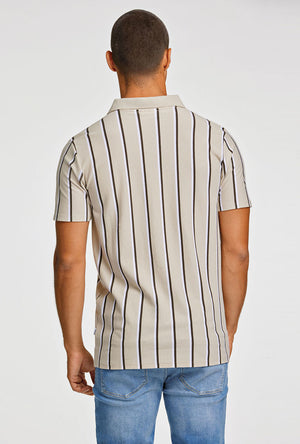 LINDBERGH STRIPED PIQUE POLO SHIRT