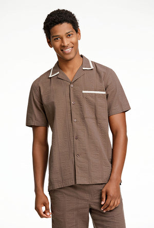 LINDBERGH STRUCTURE SEERSUCKER SS SHIRT