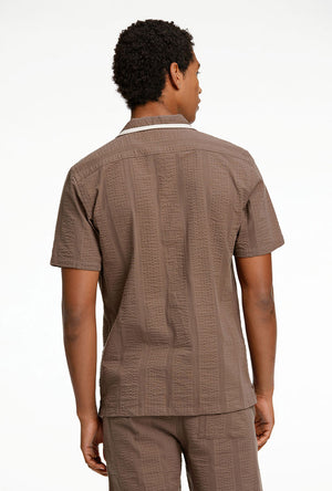 LINDBERGH STRUCTURE SEERSUCKER SS SHIRT