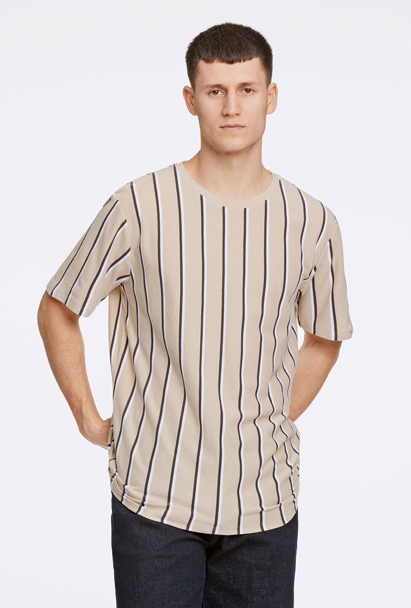 LINDBERGH STRIPED PIQUE SS TSHIRT