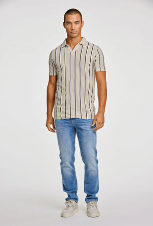 LINDBERGH STRIPED PIQUE POLO SHIRT