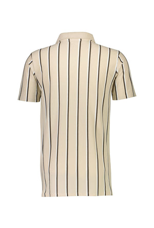 LINDBERGH STRIPED PIQUE POLO SHIRT