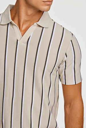 LINDBERGH STRIPED PIQUE POLO SHIRT