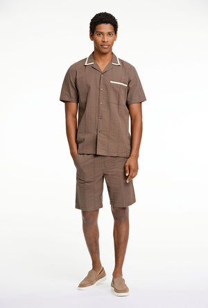 LINDBERGH STRUCTURE SEERSUCKER SS SHIRT