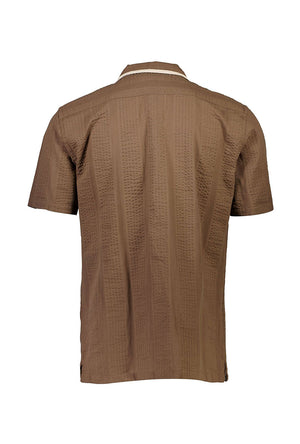 LINDBERGH STRUCTURE SEERSUCKER SS SHIRT