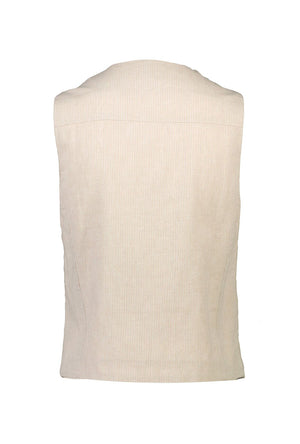 LINDBERGH STRIPED LINEN WAISTCOAT