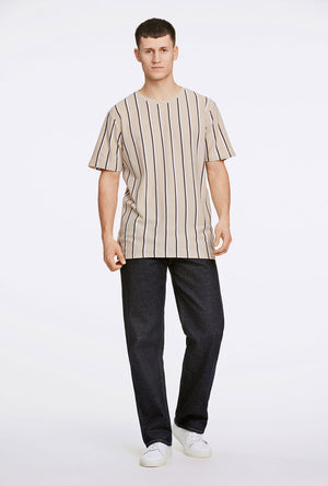 LINDBERGH STRIPED PIQUE SS TSHIRT