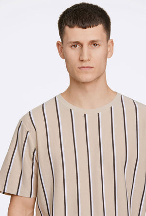 LINDBERGH STRIPED PIQUE SS TSHIRT