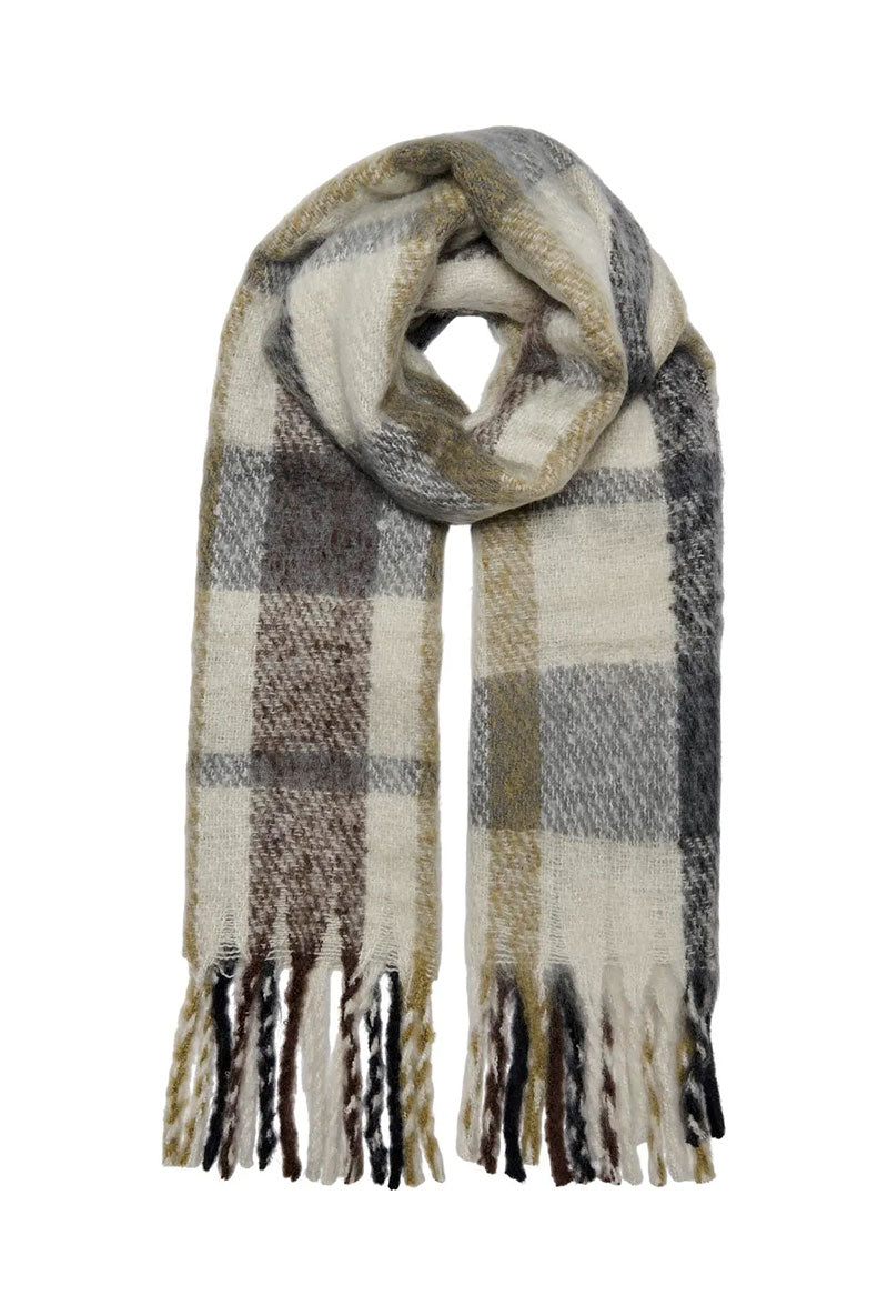 ONLY WINIE CHECK SCARF