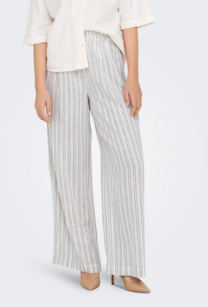 ONLY TOKYO STRIPE LINEN PANTS