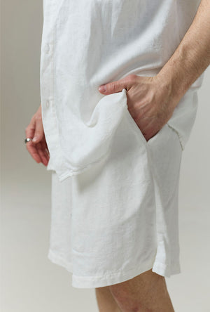 DEEP LEISURE LINEN MIX SHORTS