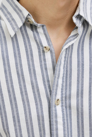 JACK AND JONES JOSHUA OXFORD STRIPE SS SHIRT