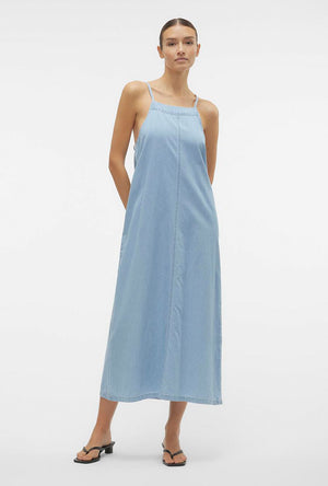 VERO MODA ADELYN SL CALF DENIM DRESS