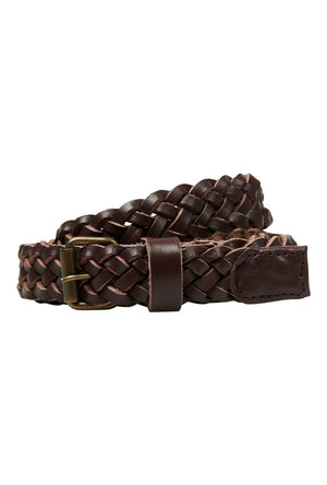 JACK AND JONES NATE BRAIDED LEATHER BELT