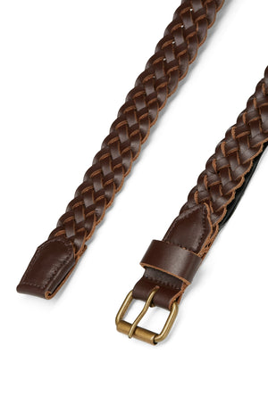 JACK AND JONES NATE BRAIDED LEATHER BELT