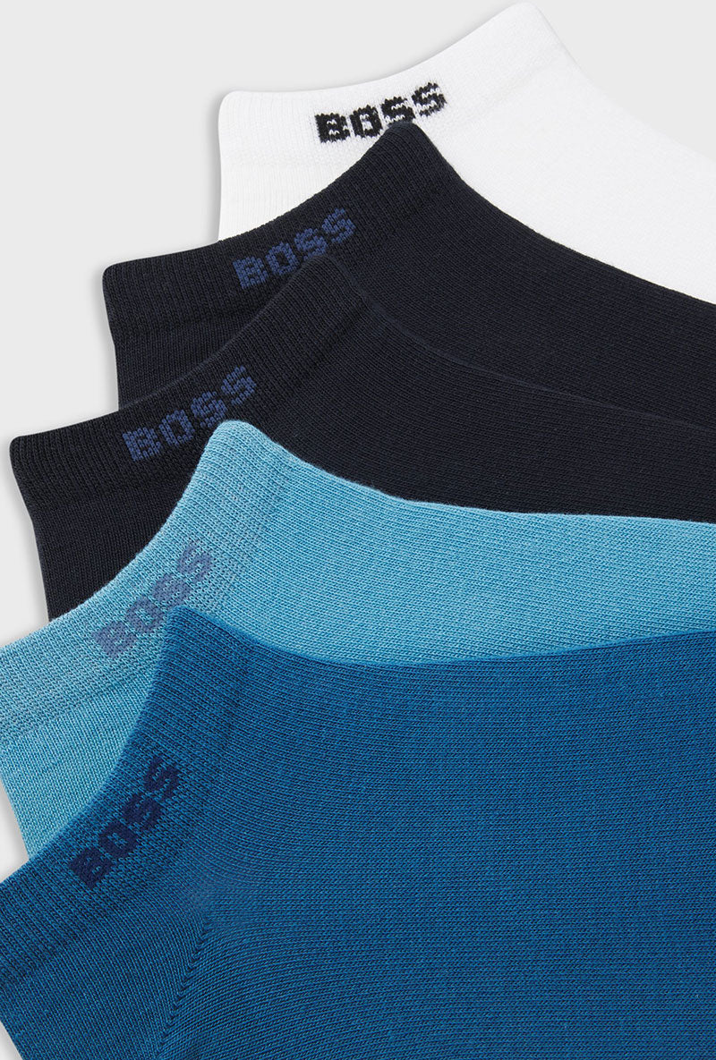 Front detailed pairs image of Boss paul 5 pk socks in multi, by brand Boss