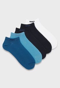 Front pairs image of the Boss paul 5 pk socks in multi, by brand Boss