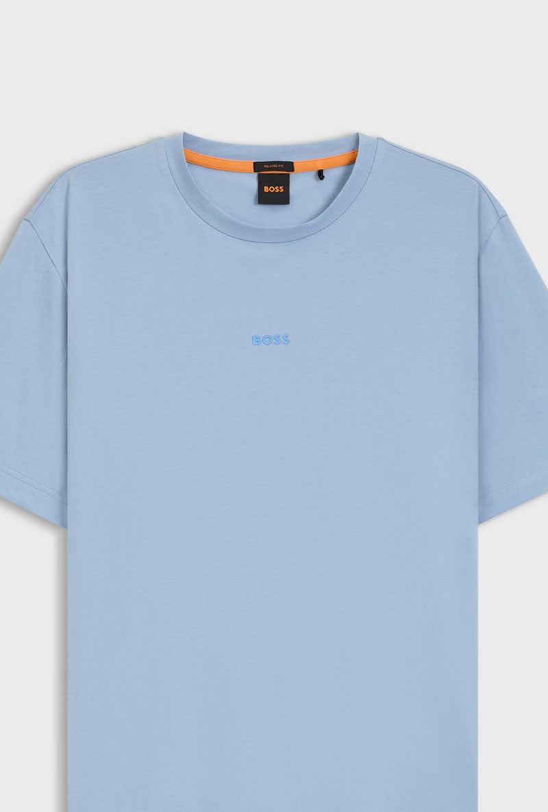 Front detail image of Boss tchup t in light blue, by brand Boss