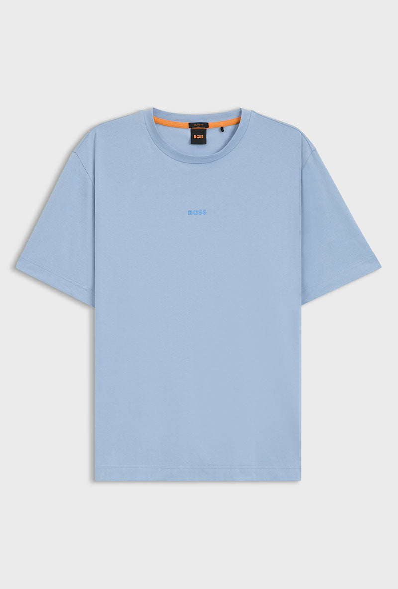 Front image of Boss tchup t in light blue, by brand Boss