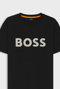 Front detail image of the Boss thinking 1 t in black, by brand Boss