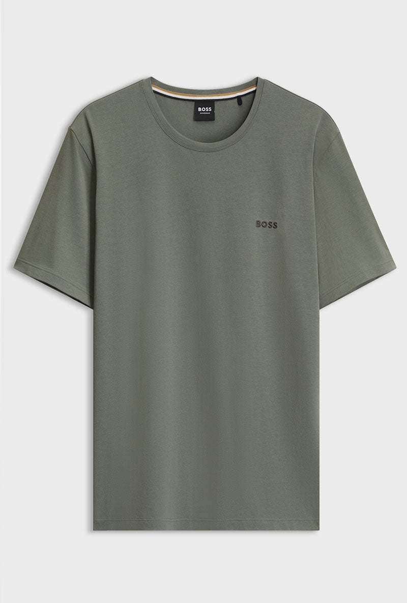 Front image of Mix and match t-shirt in khaki, by brand Boss