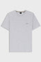 Front image of the Mix and match t-shirt in light grey, by brand Boss