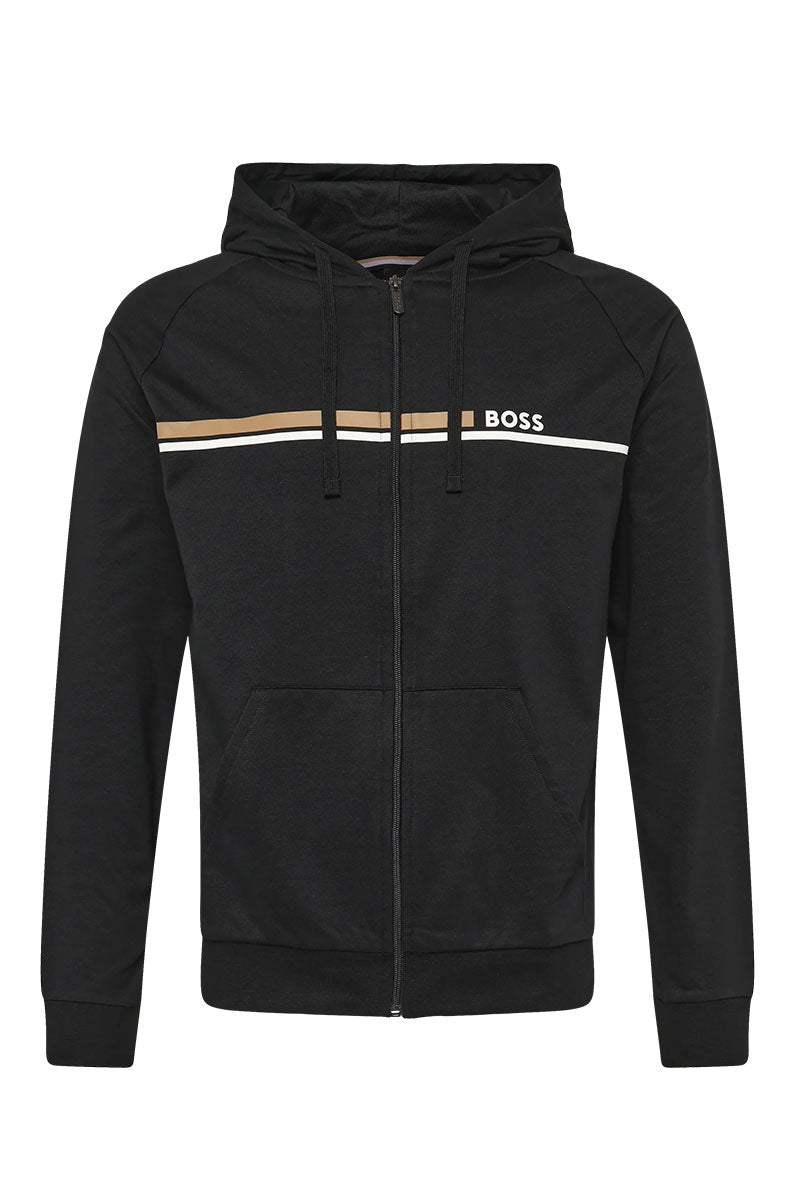 Front image of Authentic jacket in black, by brand Boss