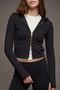 Front image of the Deepstar kayla zip jacket in black, by brand Deep star