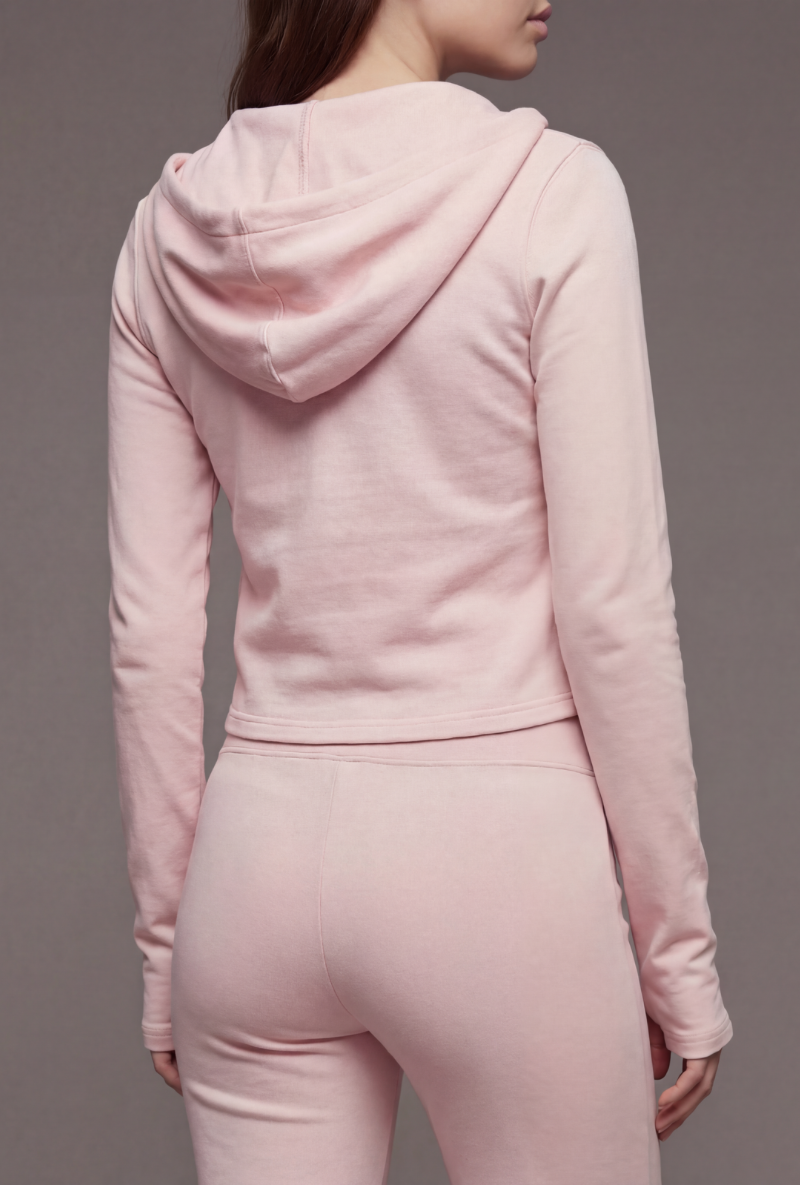 Back image of Deepstar kayla zip jacket in pink, by brand Deep star