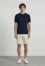 Image of DEEP REX CREW NECK RIB KNIT in navy, by brand DEEP