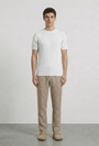 Image of DEEP REX CREW NECK RIB KNIT in white, by brand DEEP