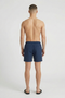 Back image of a model wearing the Deep sharky swimshorts in navy, by brand Deep