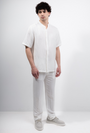 Image of DEEP STRIKE LINEN SHIRT in off white, by brand DEEP