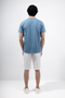 Back image of a model wearing the Deep troy ss tshirt in denim, by brand Deep