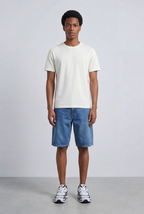 Front image of a model wearing Deep troy s/s tshirt in white, by brand Deep