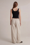 Back image of the Deepstar amara linen trousers in stone, by brand Deep star