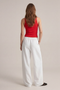 Back image of the Deepstar amara linen trousers in white, by brand Deep star