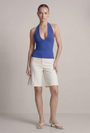 Image of DEEPSTAR CORAL HALTERNECK TOP in blue, by brand DEEP STAR