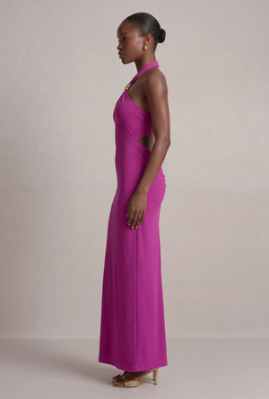 Front image of the Deepstar leslie maxi dress in fuschia, by brand Deep star
