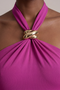 Front image of the Deepstar leslie maxi dress in fuschia, by brand Deep star