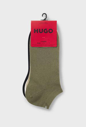Pack image of the Hugo 6 pk socks in multi, by brand Hugo