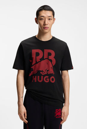 Front image of a model wearing Dlix rb t in black, by brand Hugo