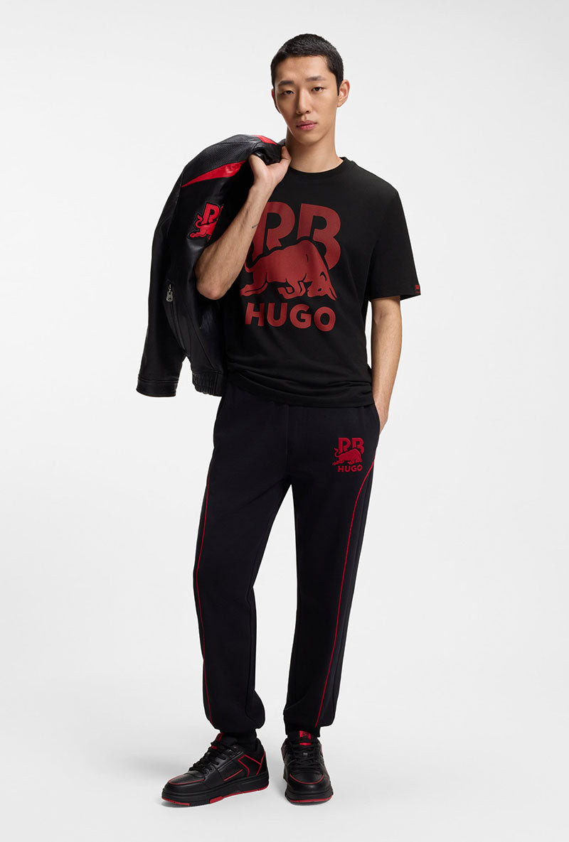Front image of a model wearing Dlix rb t in black, by brand Hugo