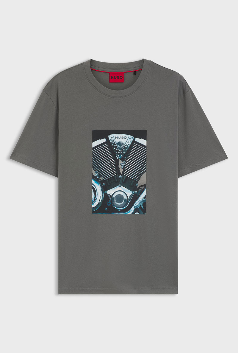 Front image of Dostino t in dark grey, by brand Hugo